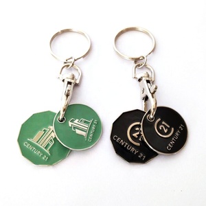 <strong>Canada</strong> Canadian One Dollar Coin Loonie Metal Metallic Soft Enamel Trolley Shopping Cart Coin Token Keychain with Custom logo - Product Image 4