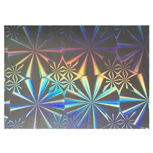 Lapisan kartu kredit transparan hot laminasi Holographic PVC film