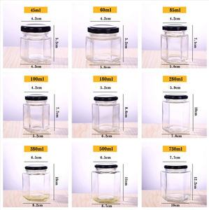 Venta al por Mayor de Frascos de Vidrio Hexagonales Transparentes de 45ml a 730ml para Almacenamiento de Alimentos Sellados, para Miel, Mermelada, Pimienta, Dulces y Galletas - Product Image 6