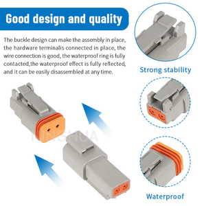 ซ็อกเก็ตปลั๊กลวดอัตโนมัติ2ขาสำหรับโรงงาน DT06-2S พลาสติก DT DTP DTM - Product Image 3