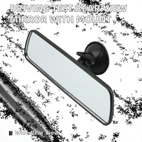 Rétroviseur intérieur ABS avec ventouse adhésive pour contrôle des angles morts (24*6CM)