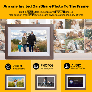 Khung ảnh kỹ thuật số treo tường 10 inch, màn hình HD thông minh, kết nối WiFi, cảm ứng, phát video, nghe nhạc MP3, chức năng đồng hồ - Product Image 4
