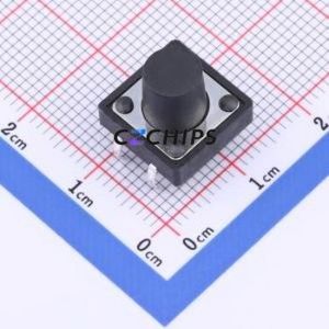 TSF001A10026A Tactile Switch DIP-4P,12x12mm Switch Round Button 2.6N Through Hole 12mm - Product Image 1