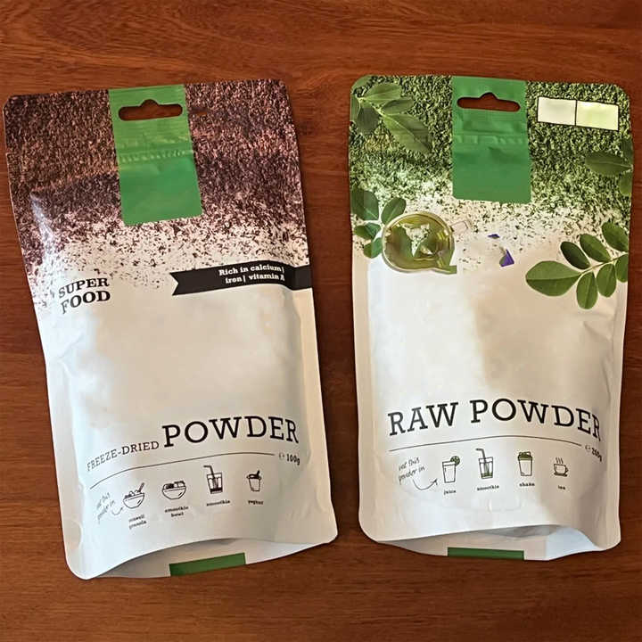 Custom Moringa Protein Powder Packaging Bag Custom Printed Stand up ...