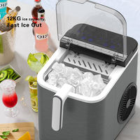 12kgs/24hrs Comptoir Ménage Rapide Glace Out Tactile Panneau De Commande Portable Automatique Machine À Glaçons avec Scoop