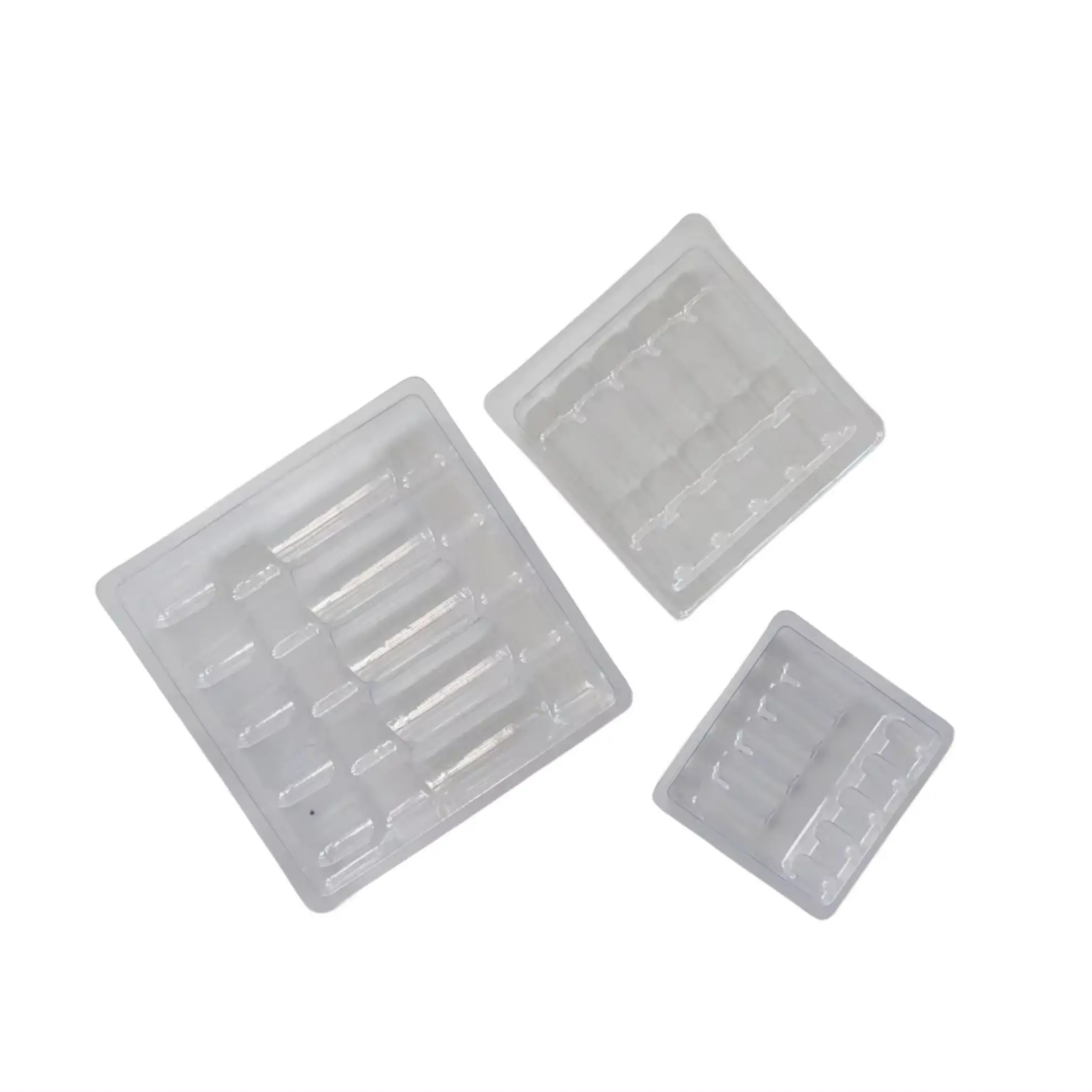 Custom Vacuum Formed Plastic Tray Medicine Bottle Blister Packaging 5ml plastic vial tray