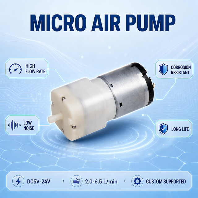 SIM DC24V Mini Air Pump High Flow Rate Corrosion Resistant Precision Performance for Blood Pressure Monitor Nebulizer Humidifier