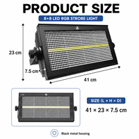 8+8 Dual-Modul LED Moving Head Strobe Wash RGBW 2-in-1 30Hz Blitz Pan 540 Tilt 270 DMX512 Pixel-Steuerung Bühnenbeleuchtung