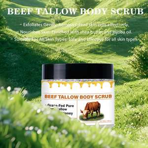 Gommage au suif et au miel 200g OEM Marque privée Sel de mer Sucre Exfolier Hydrater Éclat Vegan - Product Image 2