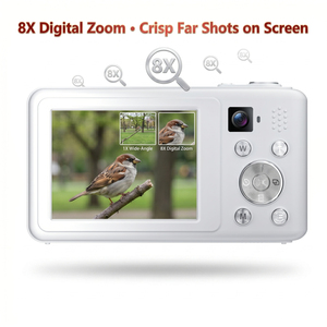 Cámaras 4K Profesionales Digitales de 58MP con Doble Lente, Enfoque Automático 2.7K, Zoom 8X, 128GB, Pantalla LCD IPS, Antivibración, Cámara para Vlogging - Product Image 2