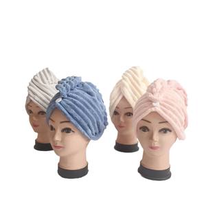 Wraps de serviette de cheveux en <span class=keywords><strong>microfibre</strong></span> pour les cheveux humides Turbans <span class=keywords><strong>anti</strong></span>-frisottis pour les cheveux bouclés - Product Image 1