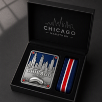 Médaille de récompense sportive personnalisée en alliage de zinc moulé sous pression, durable et de précision, plaquée argent, émail souple, impression UV, précision des couleurs Pantone