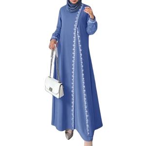 Abito da donna musulmano in pizzo con giuntura abito casual largo abaya prezzo in arabia Saudita abaya donna musulmana <span class=keywords><strong>abbigliamento</strong></span> arabo - Product Image 4