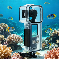 Carcasa Sumergible de 50 Metros para DJI Osmo Pocket 3/4, Carcasa Protectora para Cámara de Acción con Expansión Cold Shoe, Carcasa Protectora para Buceo y Deportes