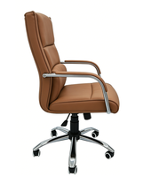 Chaise de bureau exécutive ergonomique moderne avec fonction pivotante et hauteur réglable, structure métallique, usage commercial