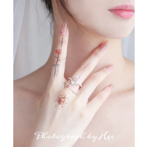 Nuevas Pegatinas de Tatuajes Temporales Románticas para Dedos, de Papel Blanco, Resistentes al Agua y al Sudor, Personalizables para Brazo, Cara, Clavícula y Cuerpo - Product Image 4