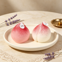 Bougie d'aromathérapie artisanale en forme de pêche - Décoration d'intérieur moderne au parfum de fruits pour les fêtes et Noël