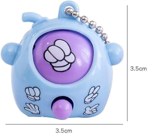 Llavero de tijeras de papel de roca de plástico educativo huevos retorcidos aleatorios y juguetes de <span class=keywords><strong>tela</strong></span> que cambian la cara divertido juego de adivinanzas - Product Image 3