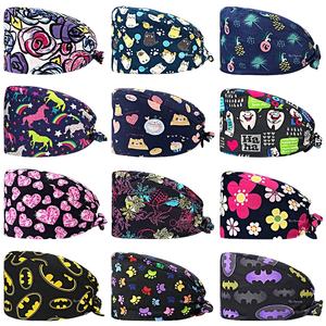 Gorros DE TRABAJO unisex para hospital de mascotas, gorro quirúrgico ajustable con estampado transpirable de algodón, gorro de médico y enfermera, gorro de belleza para farmacia y Mujer - Product Image 3