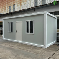 Petite maison conteneur préfabriquée, facile à assembler, démontable, en kit, pour espace de vie extérieur résidentiel