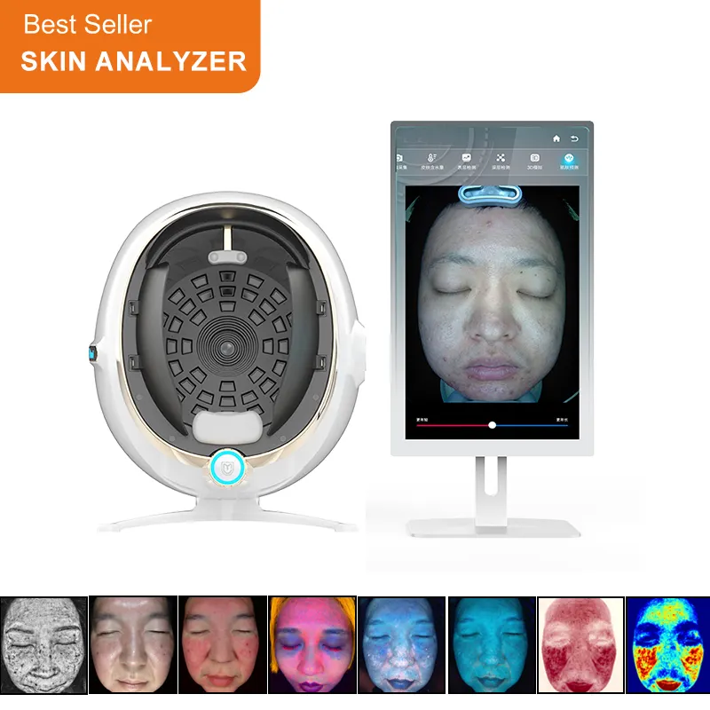 휴대용 3d 얼굴 분석 기계 피부 진단 분석기 얼굴 스크리닝 기계 피부 범위 분석기 얼굴 피부 분석기