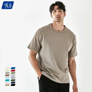 Camiseta de manga curta 270gsm masculina, camiseta em branco com estampa na demanda, estampa de 270gsm, 100% algodão, transferências de calor, impressão dtg, logotipo bordado para homens