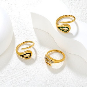 Fashion <b>Rings</b> Geometric Gold Plated Pearl Beaded <b>Adjustable</b> Unisex Party Jewelry - Product Image 4