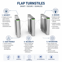 Système de barrière tournante à ailettes pour contrôle d'accès bidirectionnel de station de métro avec lecture de codes-barres, billets, NFC et RFID