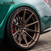 Jantes monobloc forgées 19 20 21 22 23 pouces, jantes de voiture en alliage personnalisées 5x120 bronze à rayons fendus pour BMW Série 3 4 5
