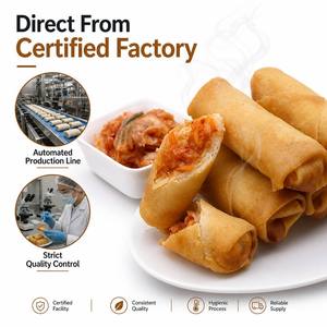 50g de rouleaux de printemps au kimchi, style coréen, surgelés, OEM, logo/recette personnalisés, vente en gros pour les restaurants - Product Image 2