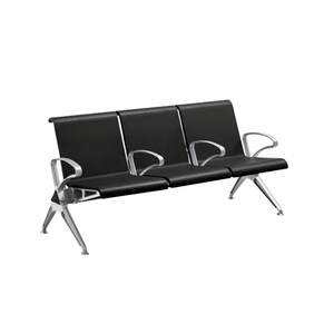 Chaise d'attente d'aéroport en gros d'usine coussin en cuir PU en acier <span class=keywords><strong>trois</strong></span> sièges banc <span class=keywords><strong>tandem</strong></span> hôpital 3 <span class=keywords><strong>places</strong></span> chaise d'attente - Product Image 3
