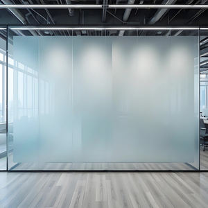 Матовое или пескоструйное гравированное узорчатое оформление на панорамных безрамных стеклянных перегородках для декоративных решений по обеспечению приватности - Product Image 1