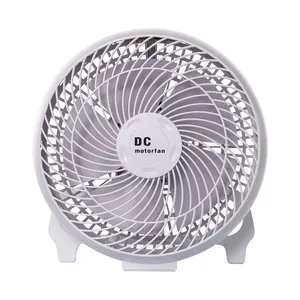 Air Circulator Plastic Electric Portable 10W Solar DC Fan Battery Powered Rechargeable Table Fan With 12V DC Brushless Motor