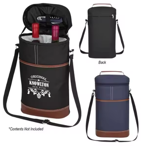 Travel 2 Bottle Wine Tote Carrier Leakproof & Insulated Padded Versatile Wine Cooler Bag - Product Image 3