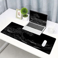 Tapis de souris de jeu en caoutchouc de couleur unie avec repose-poignet, résistant à l'eau et aux rayures - Conception personnalisée pour PC, jeux, bureau, usage domestique