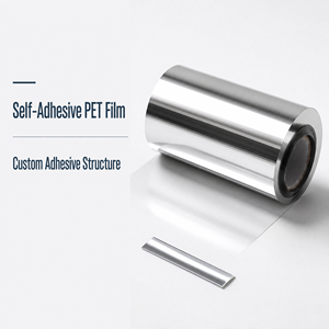 Rouleau de film PET métallisé auto-adhésif moderne, transparent, pour placage décoratif de surface, finition métallique - Product Image 2
