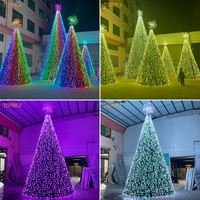 Arbre de Noël LED DMX RGB TOPREX, synchronisation musicale contrôlée, effet scintillant, éclairage intelligent pour parc public, jardin botanique