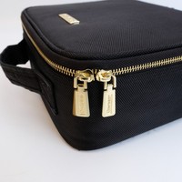 Trousse de maquillage professionnelle 2 couches personnalisée durable Mallette de rangement de voyage Diviseurs rembourrés en éponge Sac à cosmétiques en EVA
