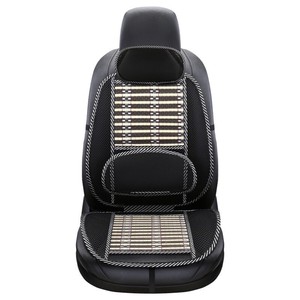 Coussins de siège de voiture rafraîchissants et respirants pour l'été, en soie glacée et bandes de bambou, avec bordure semi-enveloppante, personnalisables pour cinq sièges, effet rafraîchissant - Product Image 5