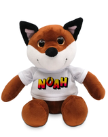 Peluches Personalizados por Sublimación, Animales de Peluche como Zorro, León y Mono con Nombre Personalizado, Regalo de Cumpleaños Perfecto para Niños