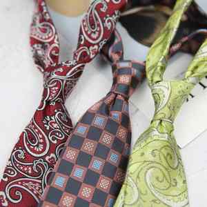 Cravate homme vintage aux couleurs sombres, style britannique, 8 cm, personnalisée, formelle, professionnelle, pour affaires, avec motif cachemire - Product Image 4