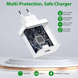 شاحن سريع USB بقوة 100 واط لهواتف ون بلس 13 و12 و11 و10 برو و13r و12r ونورد CE <span class=keywords><strong>2</strong></span> و<span class=keywords><strong>3</strong></span> و4 لايت وإيس 5 برو مع كابل شحن سريع USB-C - Product Image 2