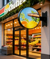 Écran LED circulaire de 20 à 120 mètres de diamètre, P1.86 P2 P2.5, IP65, étanche, haute luminosité, pour la publicité en rue et en magasin, OEM