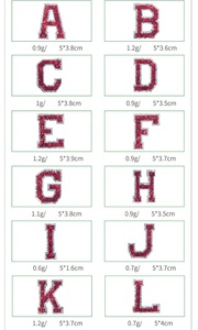 Shenglan-Parche colorido con letras de lentejuelas del alfabeto, parches reflectantes bordados, apliques brillantes - Product Image 6