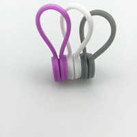Organisateur de câble de données pour écouteurs, boucle de stockage anti-enroulement de câble de charge en silicone, attaches de fermeture éclair d'organisation et attaches de câble