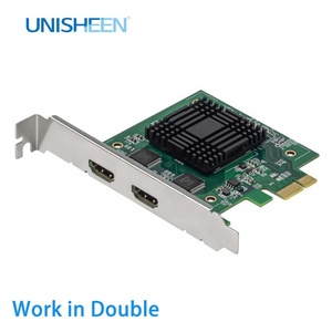 UNISHEEN UC3350HS Enregistreur double flux en direct Zoom Vmix OBS Wirecast 2 canaux HD 1080P pour carte de capture vidéo HDMI SDI Boîtier PCIE - Product Image 2