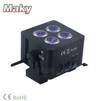 4x18Wled Télécommande IR alimentée par batterie 2.4G sans fil DMX Mini LED Par (fer)