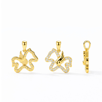 Gemnel Nouveau Style Collier Pendentif Cheval Romantique pour Filles, en Laiton et Zirconia 5A, avec Chaîne à Maillons