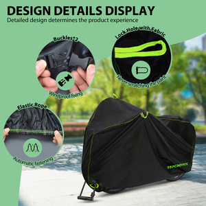 <span class=keywords><strong>Meilleure</strong></span> <span class=keywords><strong>Housse</strong></span> de <span class=keywords><strong>Vélo</strong></span> d'Extérieur 420D Imperméable, <span class=keywords><strong>Housse</strong></span> de <span class=keywords><strong>Vélo</strong></span> Robuste Anti-UV avec Sac de Rangement Verrouillable et Ourlet Élastique - Product Image 4
