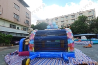 Lilytoys Combo gonflable personnalisé de haute qualité, château gonflable avec toboggan, aire de jeux intérieure et extérieure
